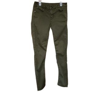 Buffalo David Bitton Faith Mid Rise Olive Green Skinny Jeans